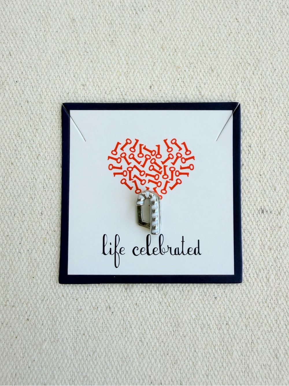 *Candy Cane Charm* KEEP COLLECTIVE Retired Silver